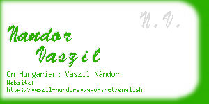 nandor vaszil business card